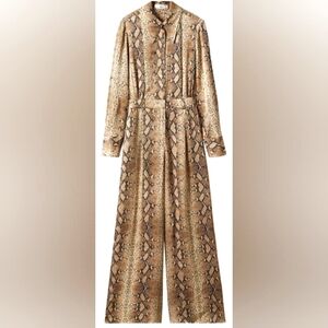 Snakeskin print Long sleeve Jumpsuit